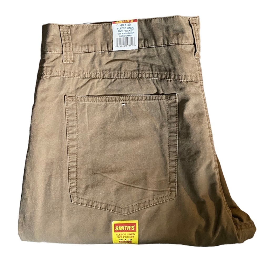 Men’s Smith’s Fleece Lined Five Pocket Pant Size 40 X 30